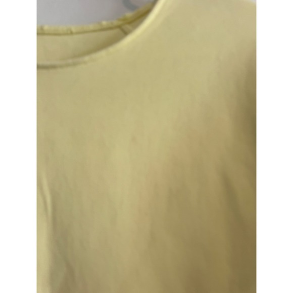 Vince Relaxed Crewneck Sweater Womens Medium Yellow Drop shoulder luxury beach - Picture 3 of 3